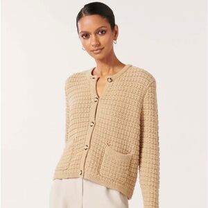 Ever New Chloe Textured Knit Cardigan - Size S